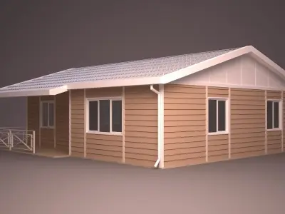 HOME house with roof 3D model