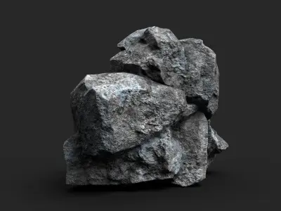Rock 16-9 Low-poly 3D model