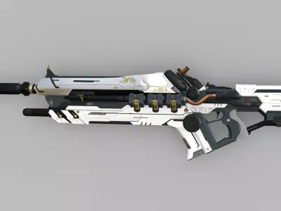Dark Matter Surge Rifle Low-poly 3D model