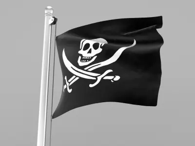 Pirate Flag 3D model
