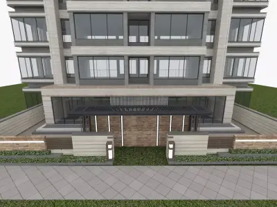 Apartment Building 3D model