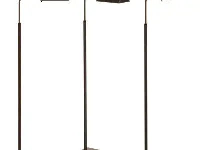 ADJUSTABLE FLOOR LAMP IN BRONZE 3D model