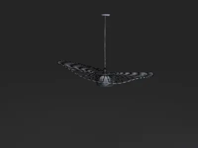 Straw Hat Lamp 3D model
