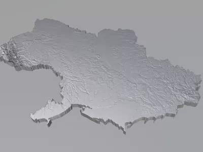 Ukraine Terrain country  3D model