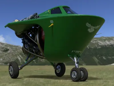 Cartoon Spacefighter 3D model