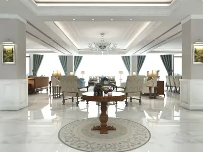 villa contemporary interior  3D model