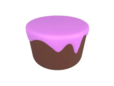 Chocolate Cake v1 009 Low-poly 3D model