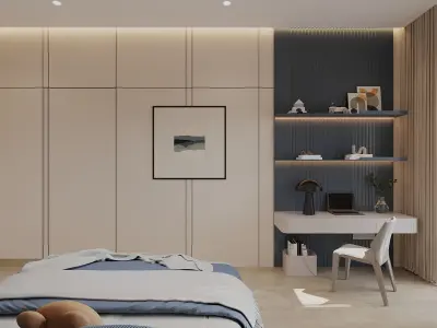 Modern Kids Bedroom Interior 3D Model 3D model