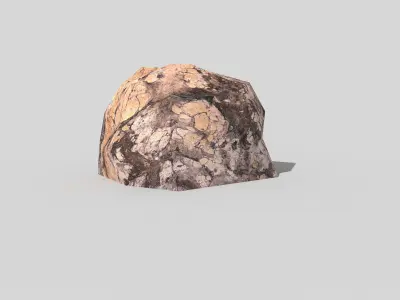 low poly rock Low-poly 3D model