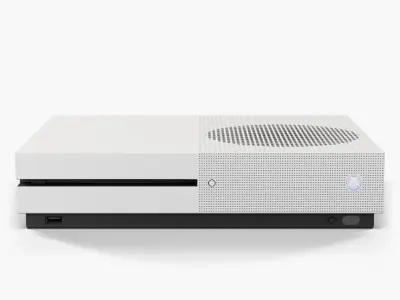 Microsoft Xbox One S Game Console Low-poly 3D model