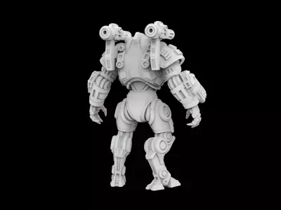 Sci-Fi Robot Assassin Printable 3D Character 3D print model