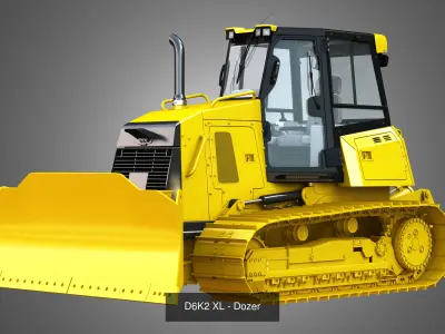 Bulldozers - 4 in 1 3D Model Pack