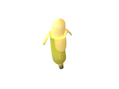 Banana v1 002 Low-poly 3D model