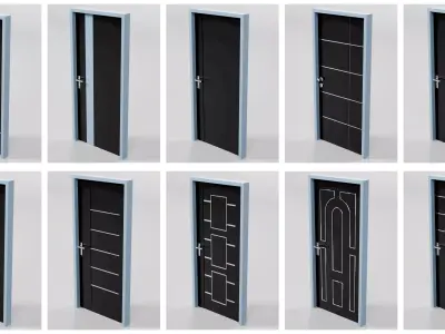 Doors Bundle CG4 3D model