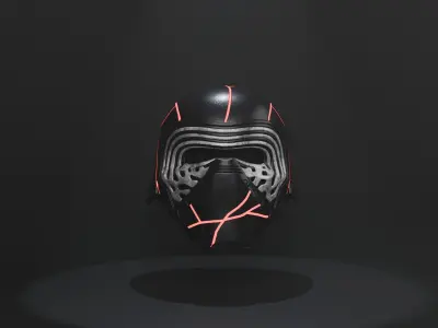 Kylo Ren Reforged Sci Fi Helmet STL File for 3D Cosplay Printing 3D print model