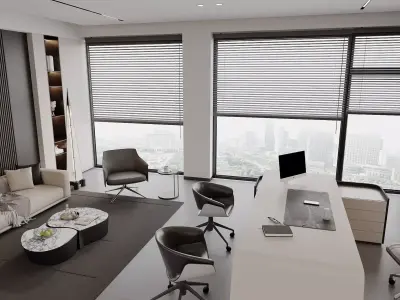 Modern Executive Office Interior 3D model