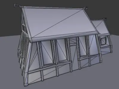 Medieval Village House 2 Low-poly 3D model