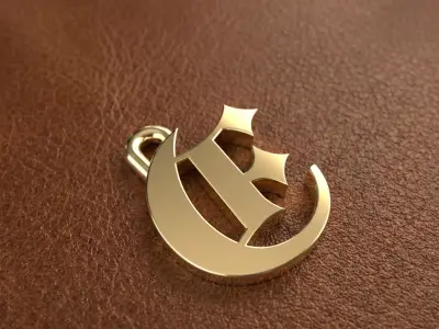 Gothic Letters A to Z 3D print model