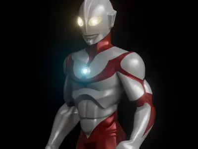Ultraman Stylized 3D Model  3D model