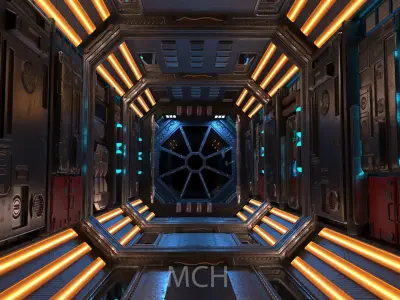 Scifi Corridor  3D model