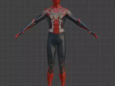 Spiderman No Way Home Integrated Suit Rigged Model 3D model