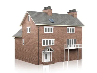 British House Design 01 Low-poly 3D model