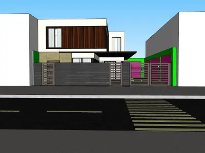 contemporary villa 3D model