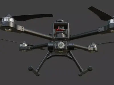 Hexacopter Drone 3D Model 3D model