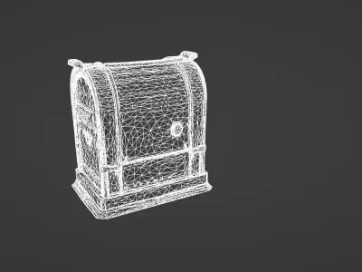 Vintage Outdoor Mailbox 3D Model 3D model