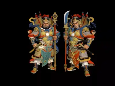 China Zhong Kui  warrior  heavenly king  night demon  3D model