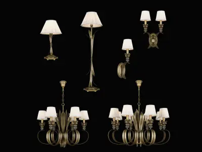 783 Antiqua Lightstar Collection of Classical Lamps 3D Model Pack
