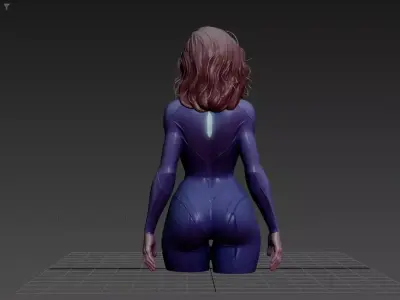  3D female character model 3D print model