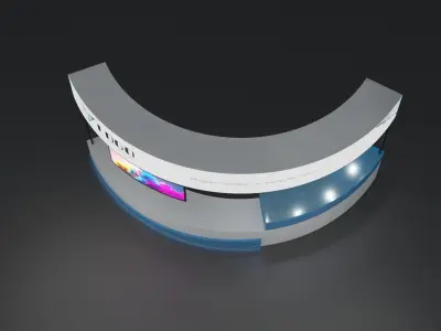  Coffee Bar Counter 3D model