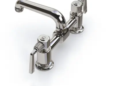 Waterworks RW Atlas Faucet with Lever Handles 3D model
