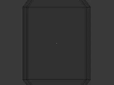 Simple wood mirror Low-poly 3D model