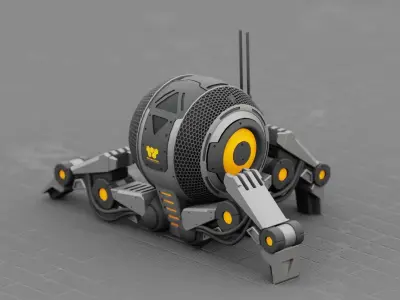 BATTLE DROID IRA rigged animated 3D model