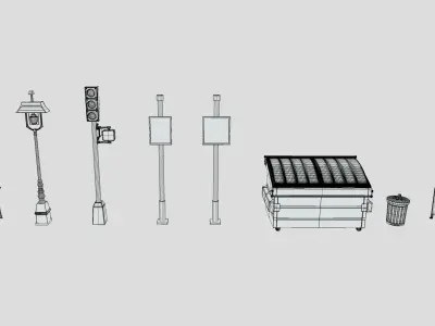 city street elelment 3D model