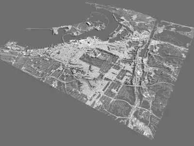 Cityscape San Diego  California USA 3D model