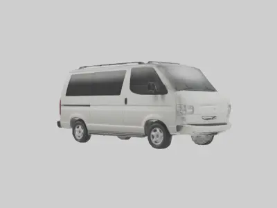 Family Van with Sliding Doors model Low-poly 3D model