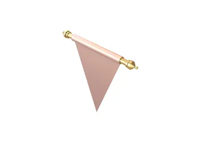 Pennant V2 010 Low-poly 3D model