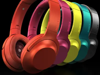 Sony MDR-100AAP headphones Low-poly 3D model