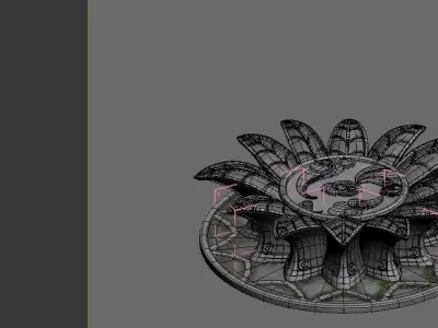 Model - Kapya Buddha Forest Little Lotus Block 07 3D model