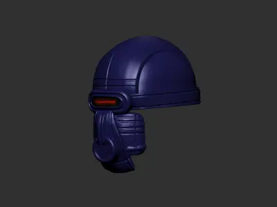 helmet high poly sculpt 3d printable  3D model 150