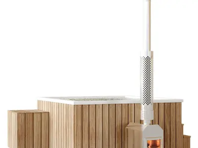 Bath tub 2 font 3D model