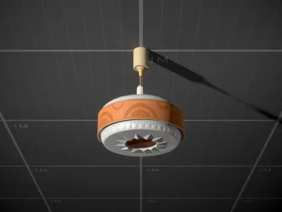 Soviet Ceiling Lamp - Chandelier Low-poly 3D model