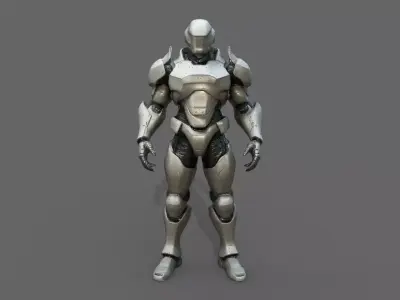 Cyborg Fighter Pack 5 Low-poly 3D model