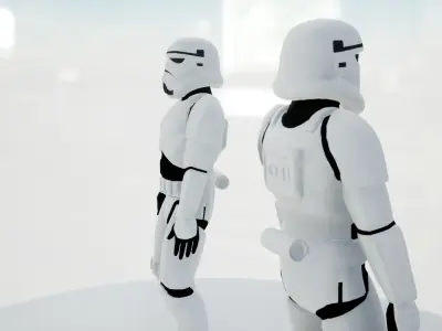 Stormtrooper rigged Low-poly 3D model