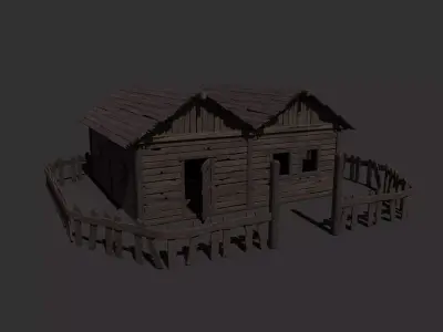 Generic Viking Orc House Pack Low Poly Models Low-poly 3D model