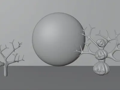 Halloween Pumpkin Set 3D model 3D model