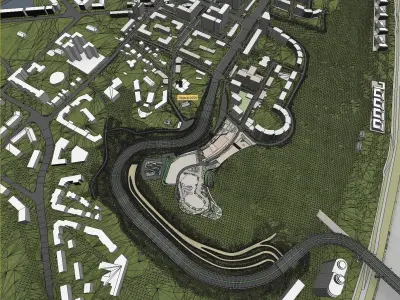 Urban Area 06  Low-poly 3D model